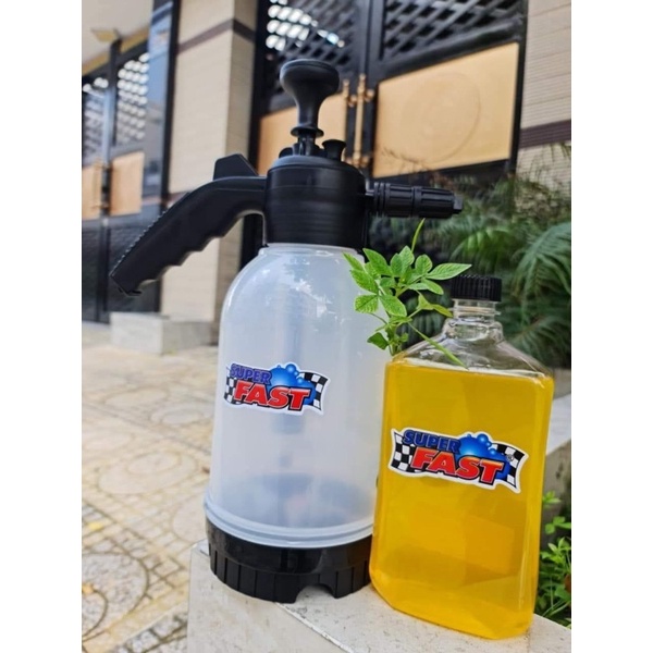 Bình Rữa Xe Bọt Tuyết Super Fast Cầm Tay Đầy Đủ Phụ Kiện Tặng 250ml xà bông