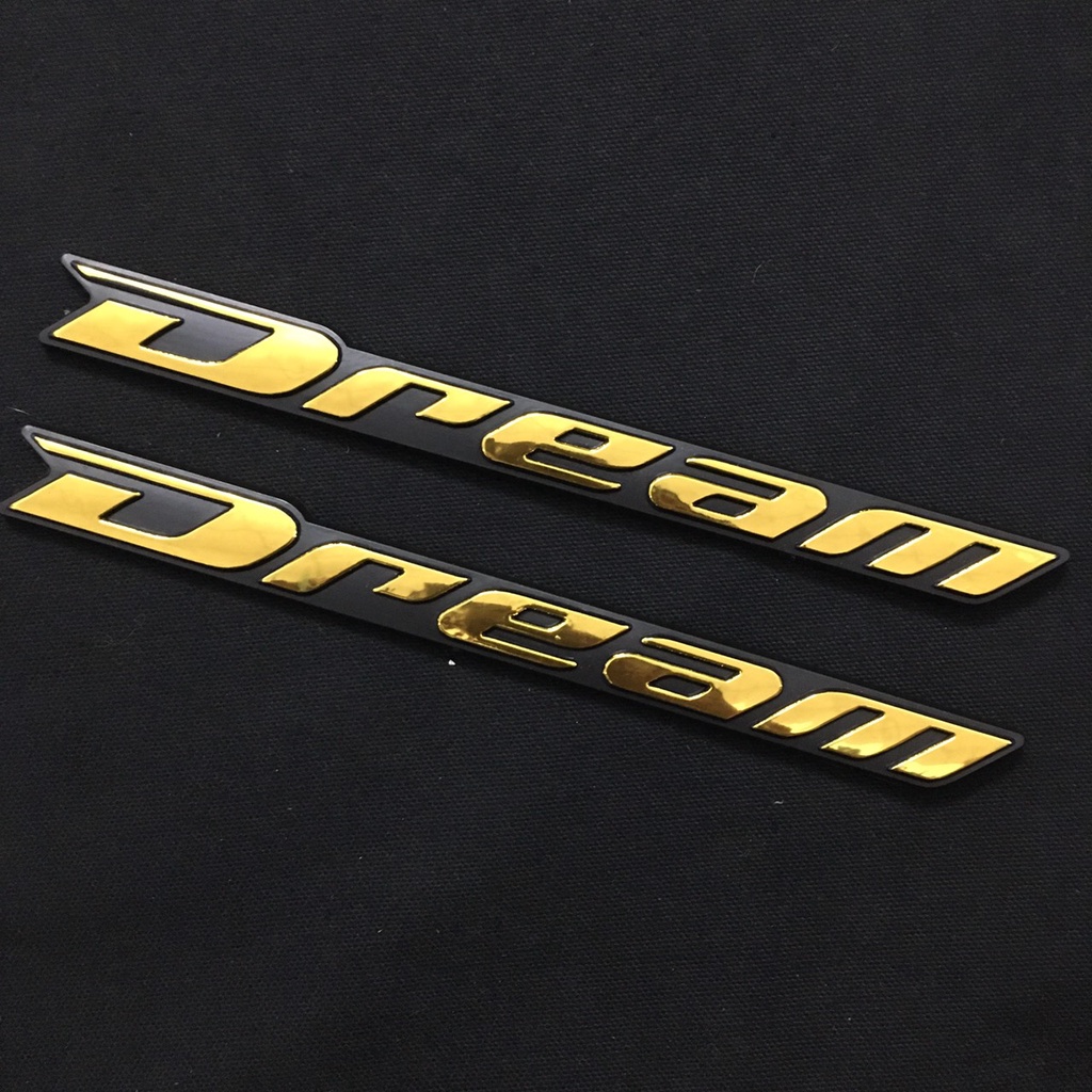 (TEM DECAL) BỘ TEM NỖI CHỮ DREAM DÁN TÂN TRANG XE NHƯ MỚI