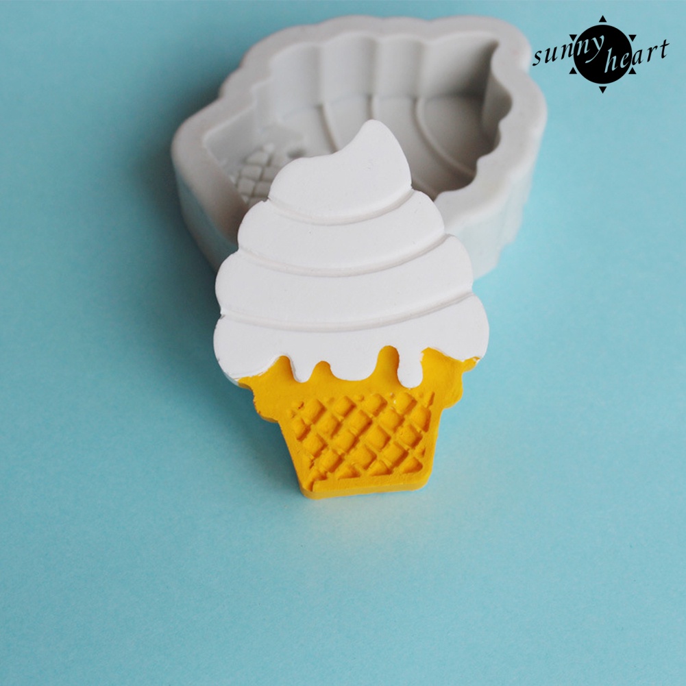 Khuôn Silicone Làm Bánh Tạo Hình Cây Kem Ốc Quế Độc Đáo Tiện Dụng