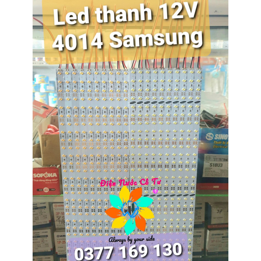 Led thanh 12V Samsung 4014 (độ sáng 18w/thanh/mét)