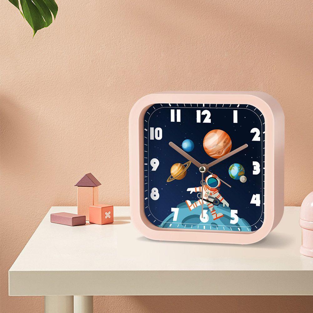 Đồng Hồ Báo Thức Họa Tiết Phi Hành Gia Hoạt Hình Dùng Pin Cho Trẻ Em|Phụ Kiện Trang Trí Nội Thất Xinh Xắn Chất Lượng