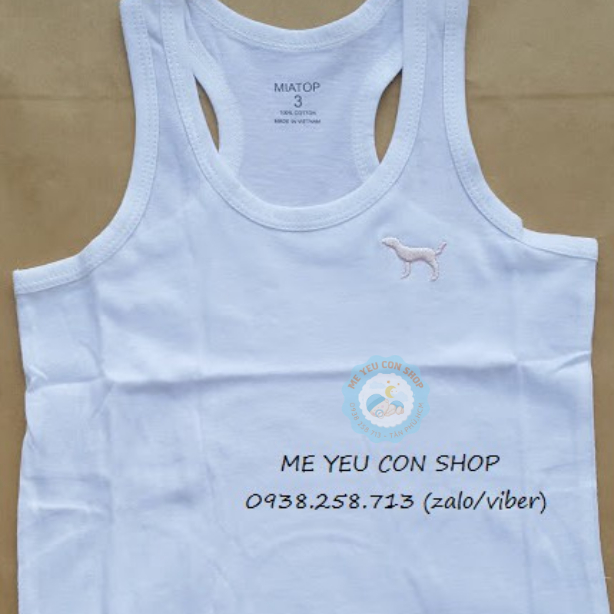 (8-25kg) SET 5 ÁO BA LỖ TRẮNG -MIATOP (katydang)
