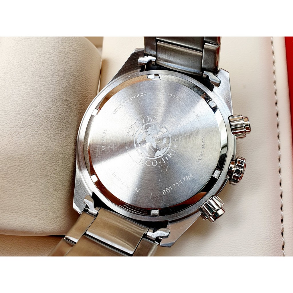 Đồng hồ nam chính hãng Citizen CA4330-57E - máy Quartz pin năng lượng ánh sáng - kính cứng