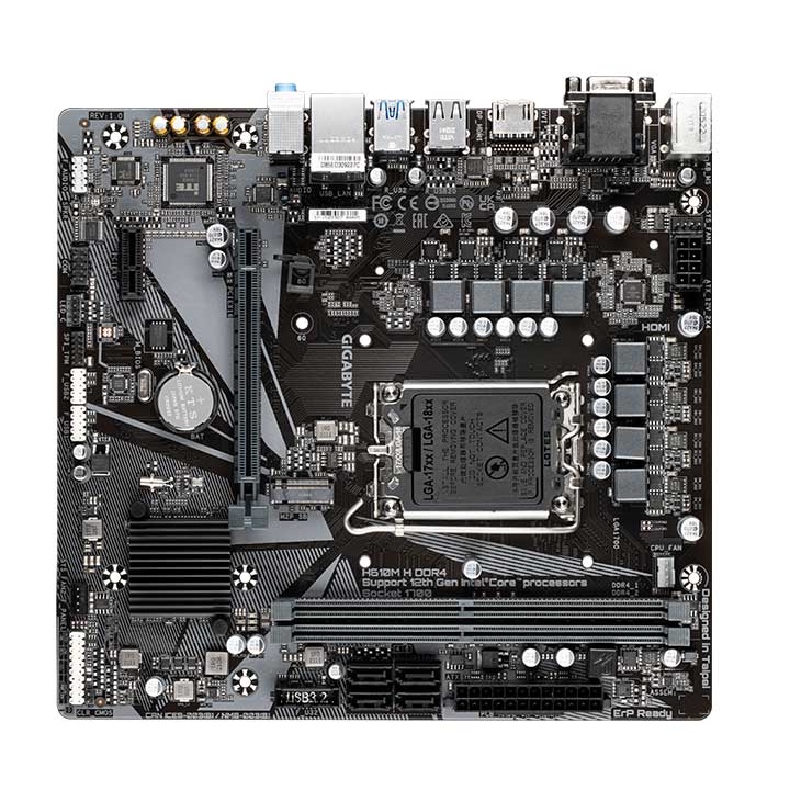 Bo Mạch Chủ Main Gigabyte H610M-H DDR4 Socket LGA 1700 - Hàng Chính Hãng - Bảo hành 36 tháng