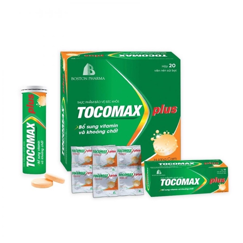 Tocomax plus - 10 viên sủi - bổ sung vitamin và khoáng chất