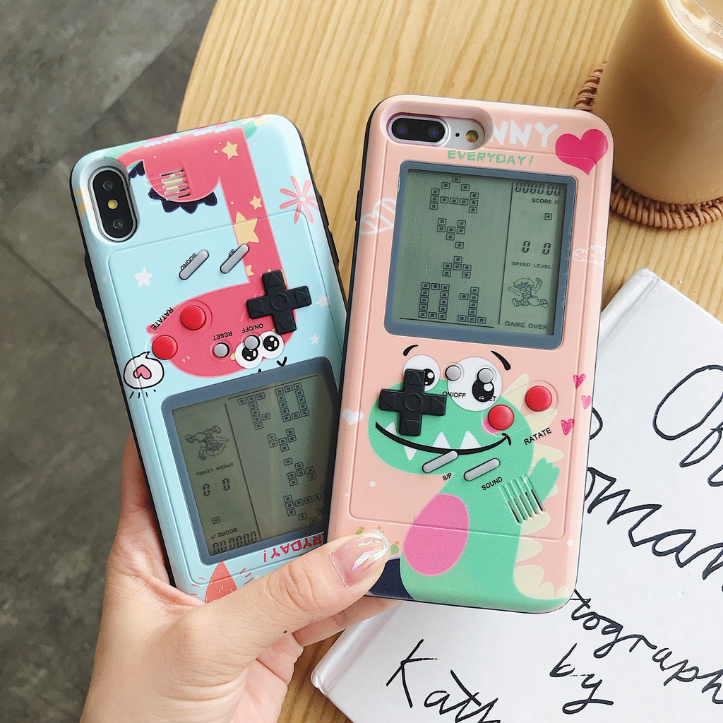 Ốp Điện Thoại Hình Máy Chơi game Trắng Đen Cho Iphone 14 pro Max 13 pro Max 12 promax 6 6s Plus 7 8 Plus X XS Max XR 11 pro Max