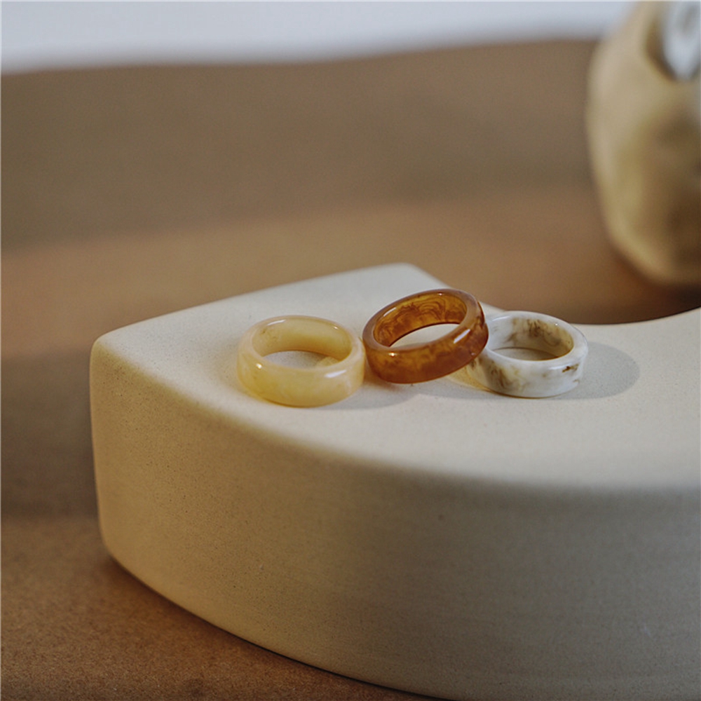 Nhẫn Nhựa Acrylic Phong Cách Vintage Thời Trang Dành Cho Nữ