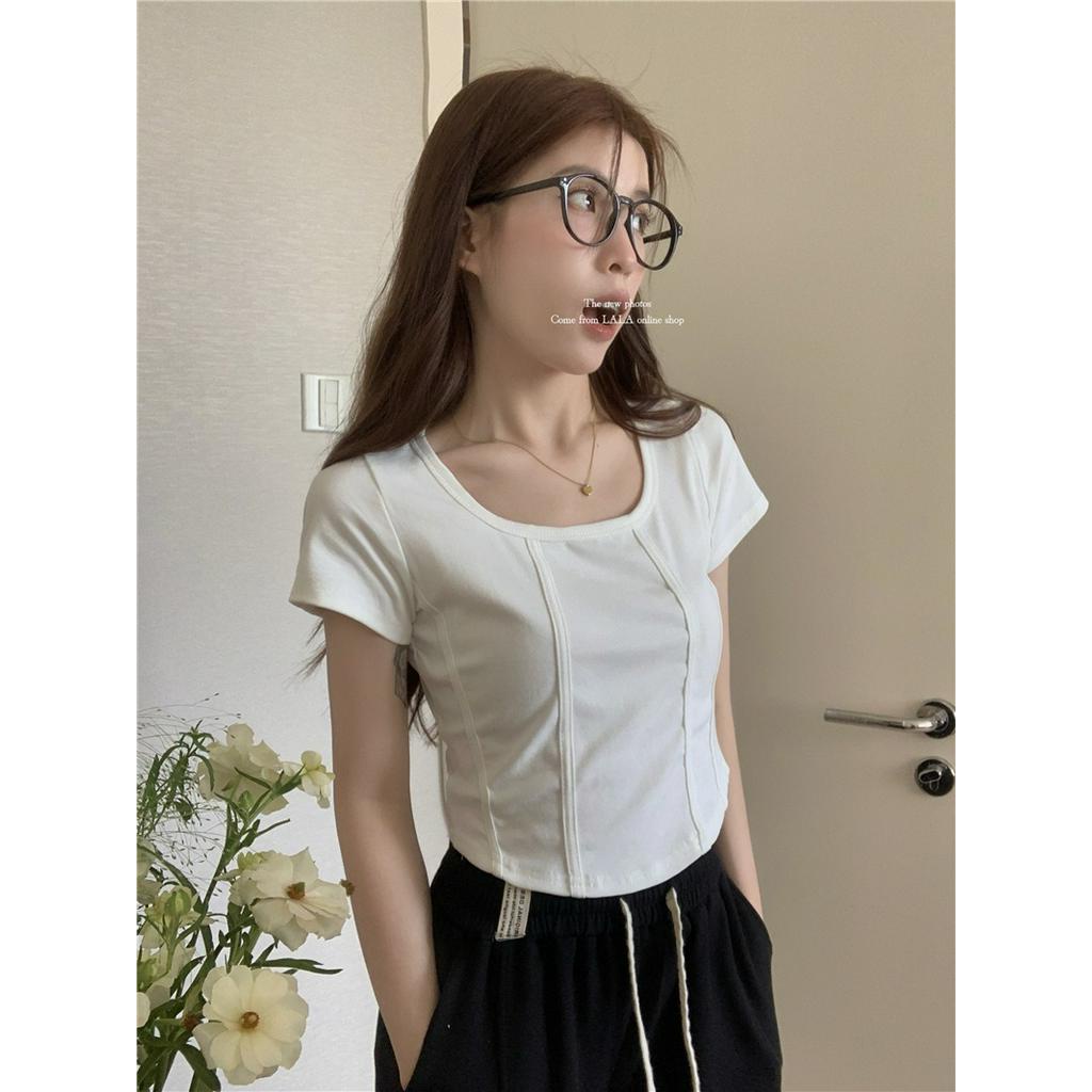 Áo Thun Dáng Ôm Ngắn Tay Phong Cách Hàn Quốc Mới 62106