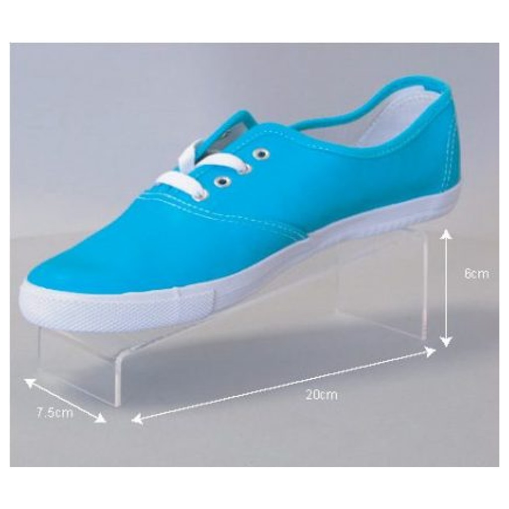 Kệ mica trưng bày giày dép