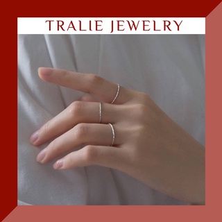 Nhẫn nữ trơn bạc 925 Tralie Jewelry, nhẫn nữ bạc diamond cá tính