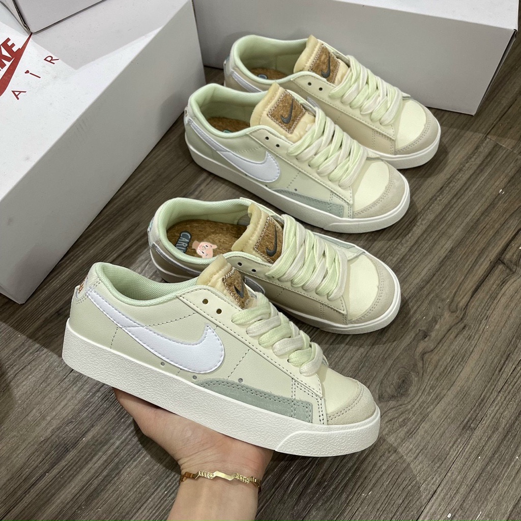 Giày Thể Thao Nam Nữ Kiên Blazer Low Xanh Nhạt