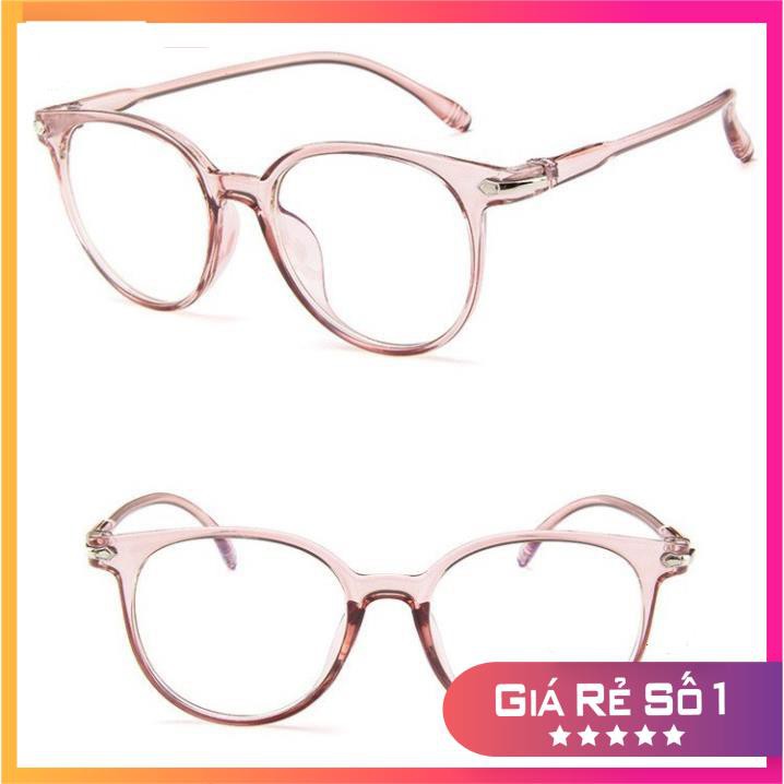 Kính giả cận trong suốt [LOẠI 1 - CHỐNG LÓA] mắt kính tròn thời trang Hàn Quốc chống lóa, chống bụi, chống tia UV400 | BigBuy360 - bigbuy360.vn