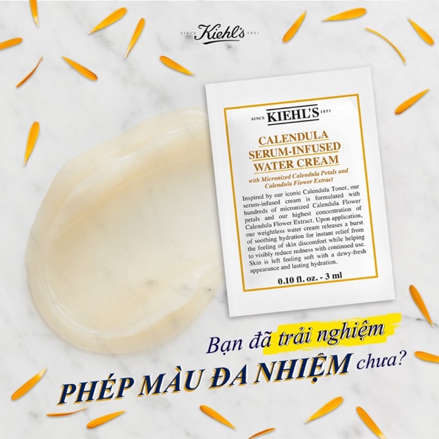 Kem dưỡng hoa cúc Kiehl’s Calendula Serum-Infused Water Cream sample