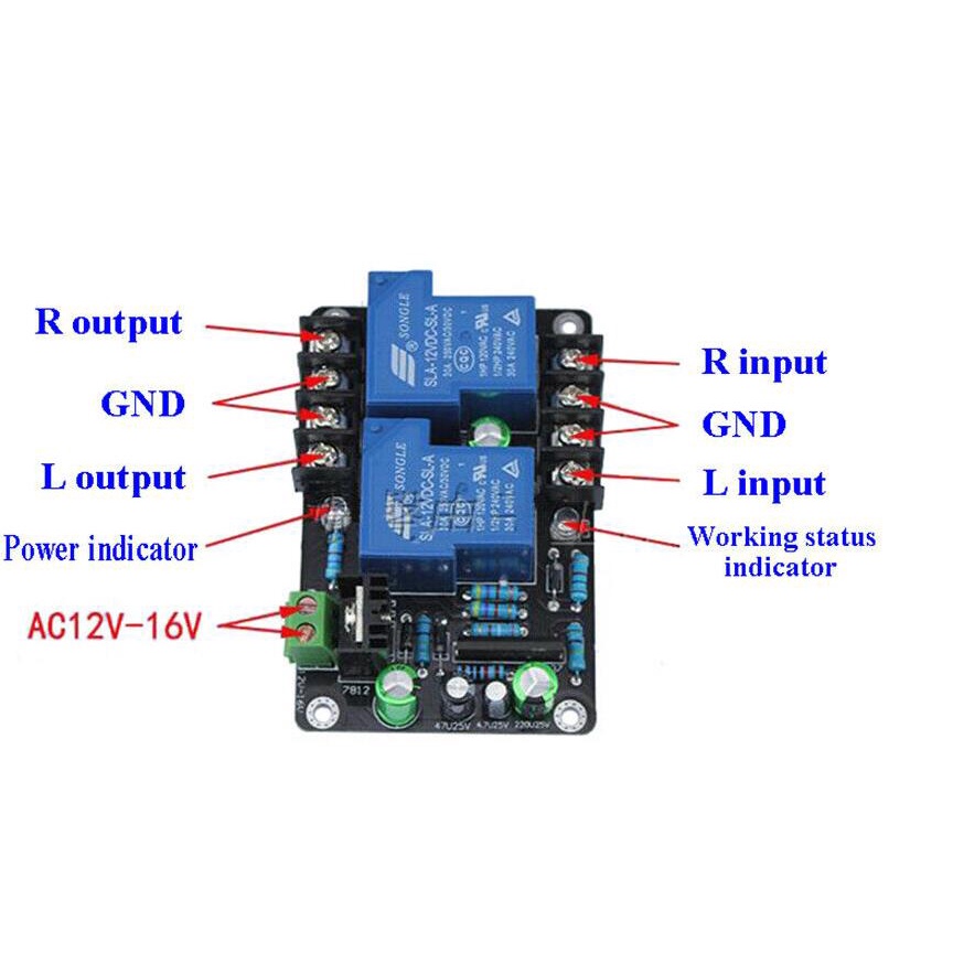 Mô Đun Bảo Vệ Loa Điện Áp Cao UPC1237 30A AC 12V-16V 30A