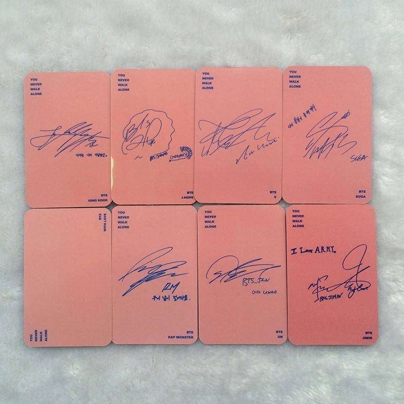 Thẻ ảnh thần tượng KPOP BTS Bangtan Boys WINGS YOU NEVER WALK ALONE