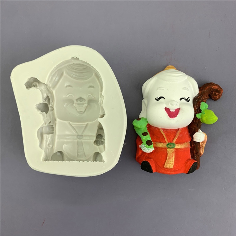 Khuôn silicone Tạo Hình Làm Bánh Kẹo Hình Người Già 3d