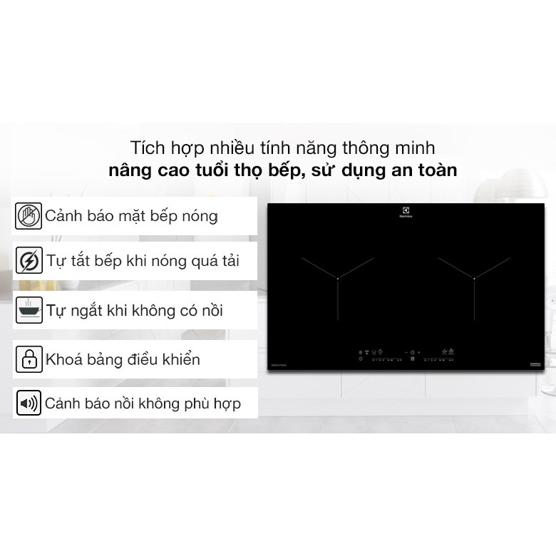 Bếp từ đôi Electrolux EHI7280BB
