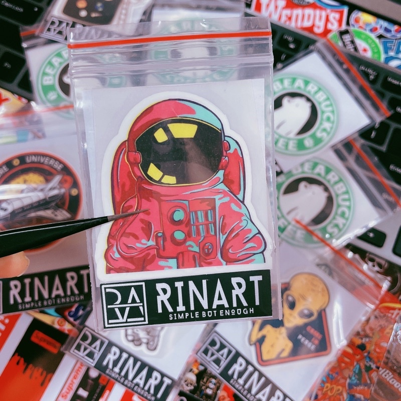 Decal Logo Sticker Patch in áo ủi trực tiếp lên vải hình nasa người ngoài hành tinh - Rinart.vn