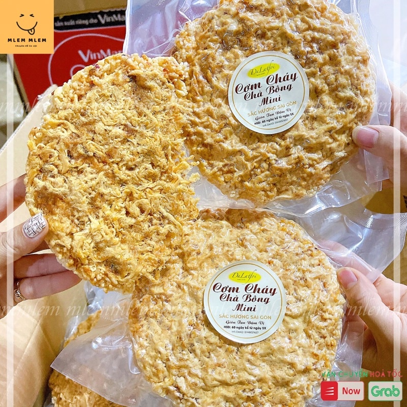 Cơm cháy chà bông, cơm cháy mini siêu ruốc Mlem Mlem