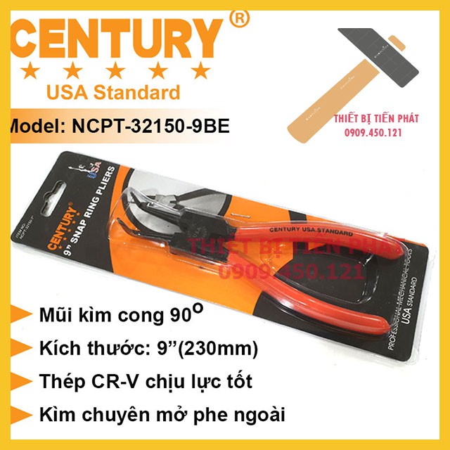 Kềm Mở Phe, Kìm Mở Phe 9" (230mm) Ra Cong Century Mã NCPT-32150-9BE .