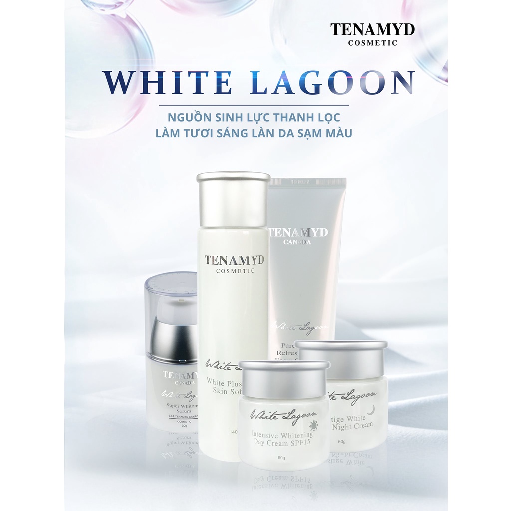 Sữa rửa mặt có hạt sáng mịn da- White lagoon TENAMYD- PURE WHITE REFRESH SCRUB FOAM CLEANSER