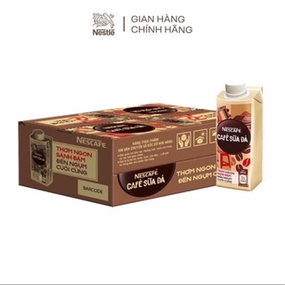 Thùng 24 hộp cà phê nescafe sữa đá 180ml/hộp