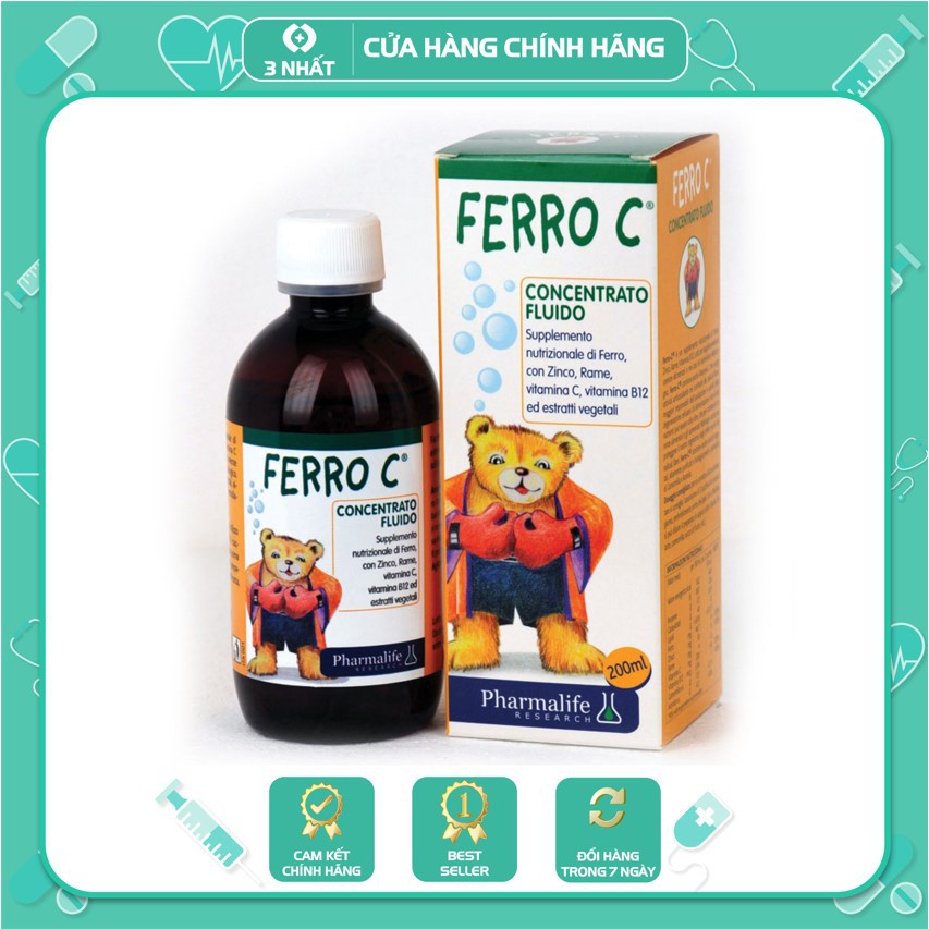 Ferro C, bổ sung Sắt, Vitamin C, Kẽ, bổ máu và tăng cường đề kháng cho bé