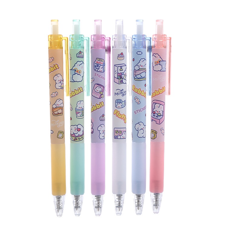 Bút Gel Bấm Ngòi 0,5mm Có Đệm Tay Họa Tiết Ngộ Nghĩnh Đáng Yêu KUMI STORE