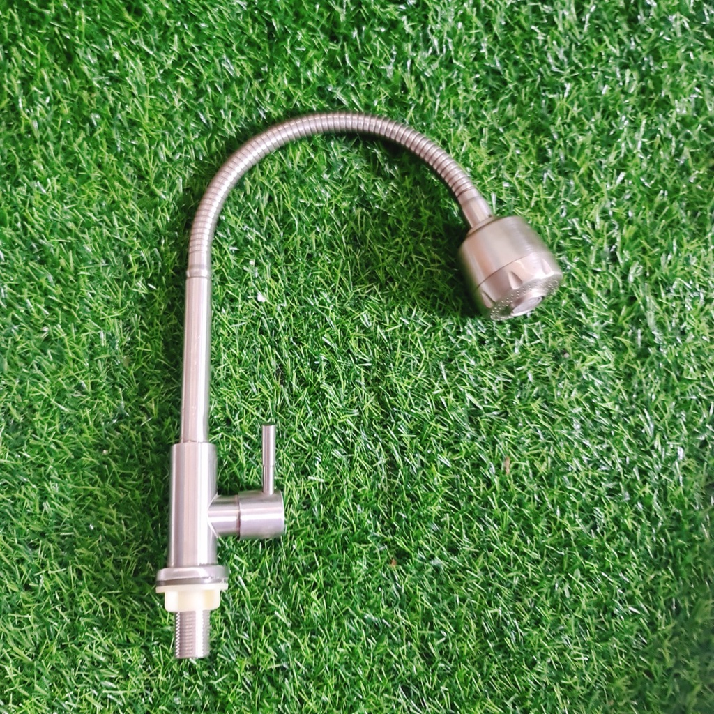 Vòi chén inox 304, vòi chén bẻ lò xo dẻo, vòi chén 2 chế độ nước, tăng áp, vòi chén rẻ, vòi rửa chén