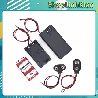 Đế pin 9V/ loại hộp có nắp có công tắc/ đế dây/ đế thường