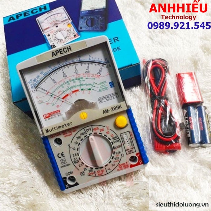 Apech AM - 289K Đồng Hồ Đo Điện Vạn Năng Hiển Thị Kim VOM Đo Điện Vạn Năng Apech AM 289K