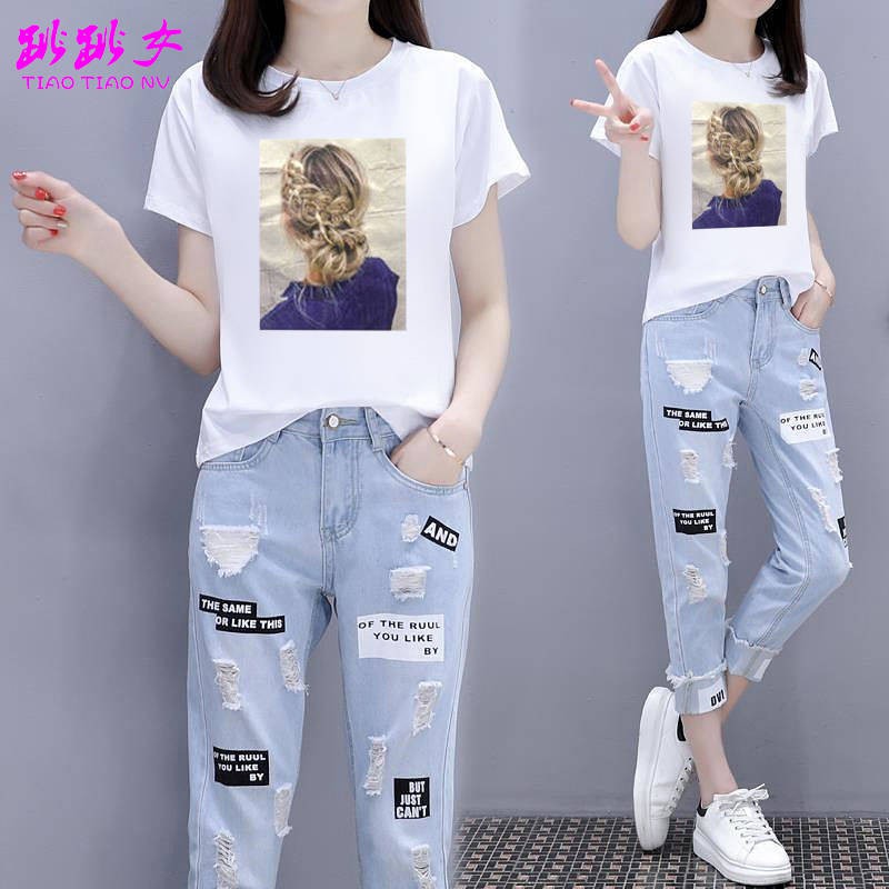 chân váy denim chữ a  Ái Phông Ngắt Tay Mộc Mảnh / Phù hợp + Quang Jean Rát Đá