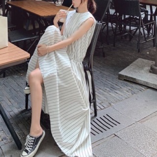 Giảm 30% Đầm dáng xoè chất Linen
