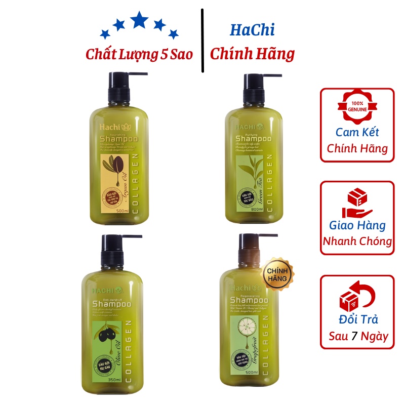 Dầu gội đầu Hachi 350ml,500ml,800ml dành cho mọi loại tóc -  Dầu gội bóng mượt ngăn ngừa dầu , gãy dụng, hư tổn