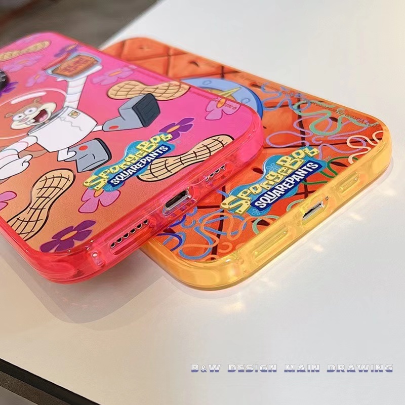 Ốp Điện Thoại Dẻo Họa Tiết Hoạt Hình Spongebob Chống Sốc Cho iPhone X XS Max 13 12 11 Pro Max 7 8 Plus