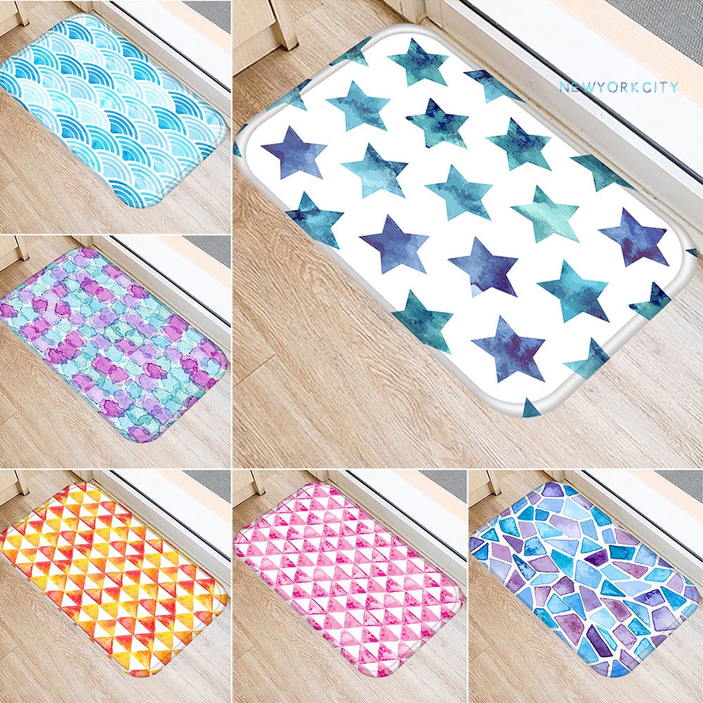 Thảm lót cửa chùi chân Chống Trượt Họa Tiết Hình Học
