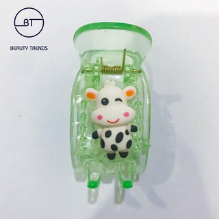 Kẹp Càng Cua 5 răng đính Bò sữa nổi 6 màu K5RBSN023