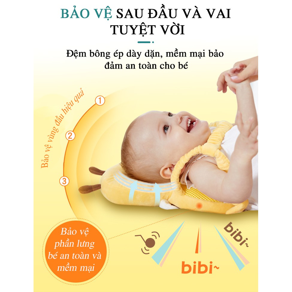 Balo bảo vệ đầu chống ngã cho em bé Baby Care