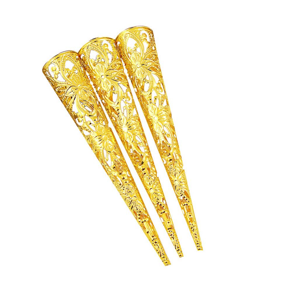 Set 5 nhẫn đeo khớp ngón tay họa tiết hoa phong cách Trung Hoa cổ điển thời trang