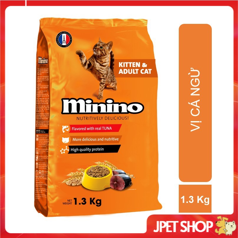 Thức ăn hạt cho mèo Minino - Gói 1.3 kg - Jpet Shop