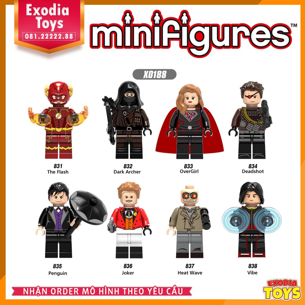 Xếp hình Minifigure siêu anh hùng và kẻ phản diện DC Comics - Đồ Chơi Lắp Ghép Sáng Tạo - X0188