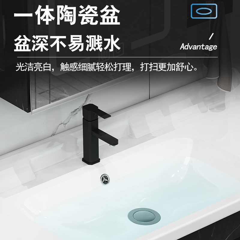 Bảng đá thông minh sang trọng nhẹ nhàng gỗ rắn phòng tắm tủ nhà vệ sinh bồn rửa mặt kết hợp | BigBuy360 - bigbuy360.vn