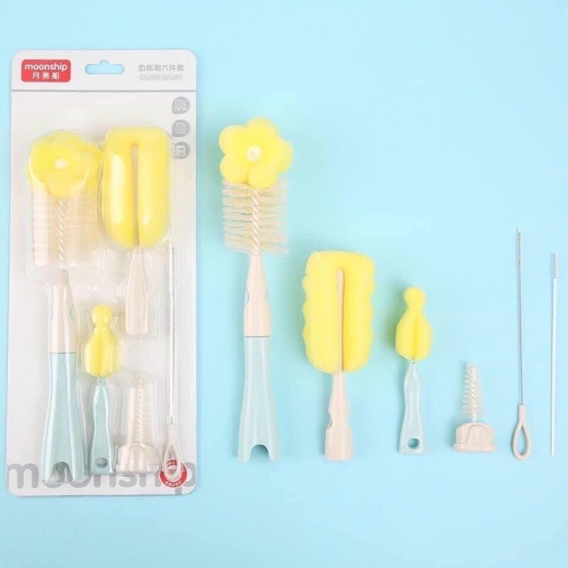Bộ cọ bình sữa Moonship 6 chi tiết