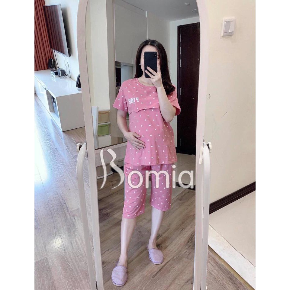 [ THANH LÝ] Bộ đồ bầu Ping cộc tay chất cotton đẹp