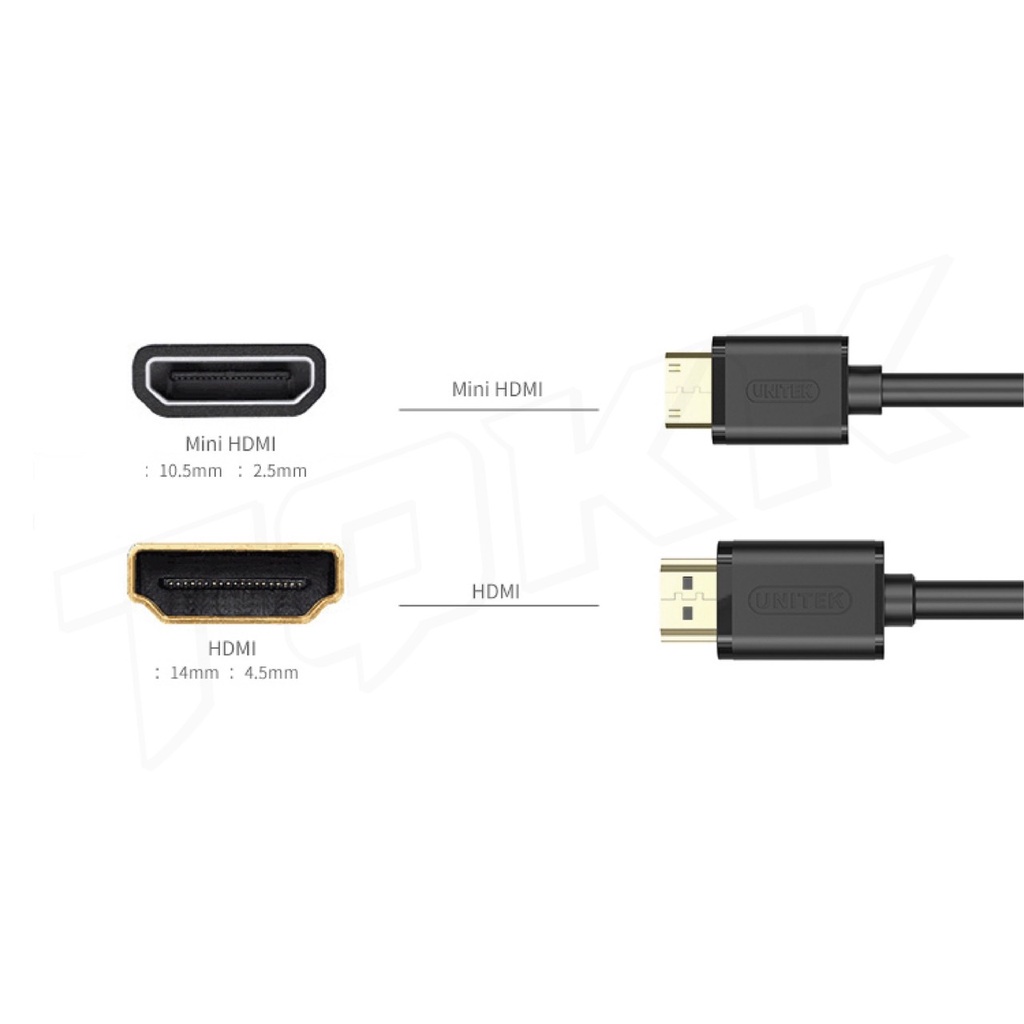 DÂY CÁP MÁY TÍNH MINI HDMI RA CỔNG HDMI 2.0 4K Y-C151 UNITEK