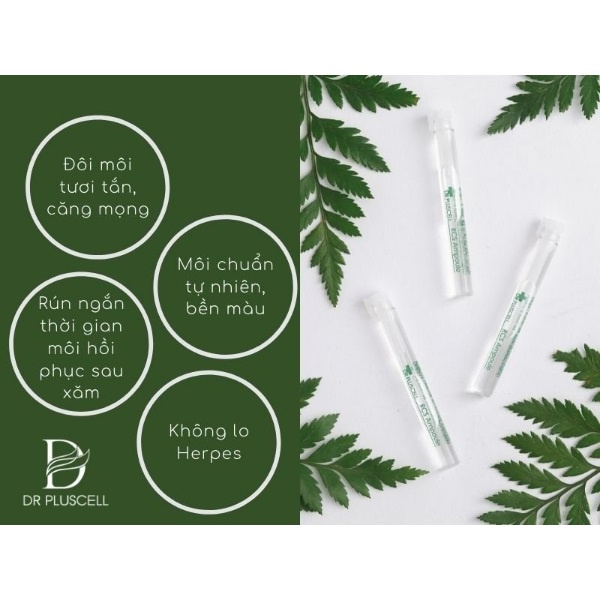 Dưỡng môi xăm, kích màu môi phun xăm dr pluscell rcs ampoule 2ml x 10 ống