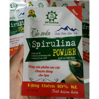 Bột tảo xoắn SPIDANA nguyên chất sấy lạnh đắp mặt nạ 22gr