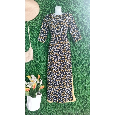 Thanh lý bộ áo dài hoa đẹp  kèm quần .