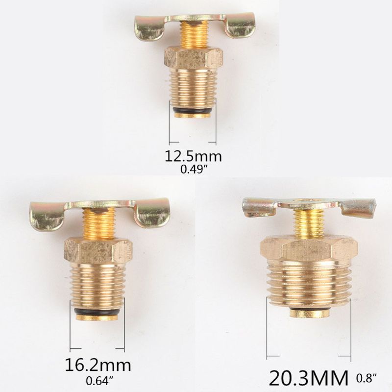 Van xả khí 1/4&quot; 3/8&quot; 1/2&quot; bằng đồng thau chuyên dụng