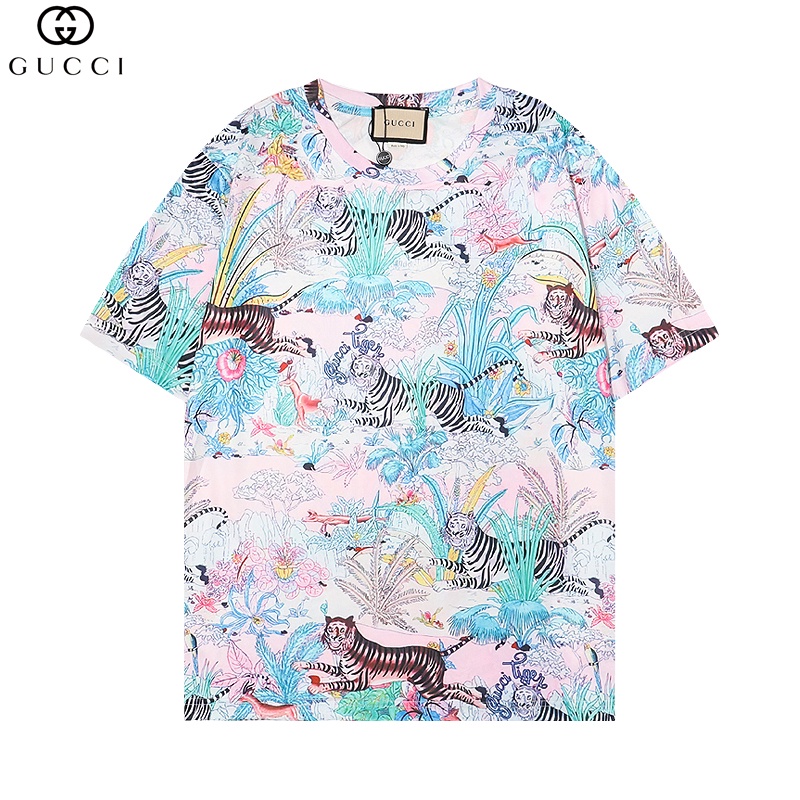 Gucci Áo Thun cotton Ngắn Tay In Họa Tiết Thời Trang Cá Tính